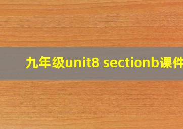 九年级unit8 sectionb课件